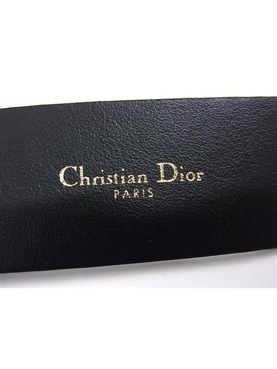 Dior Quake Leather Gold Belt Black